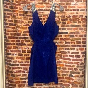 NWOT LA fashion mini lace dress triangle cutouts